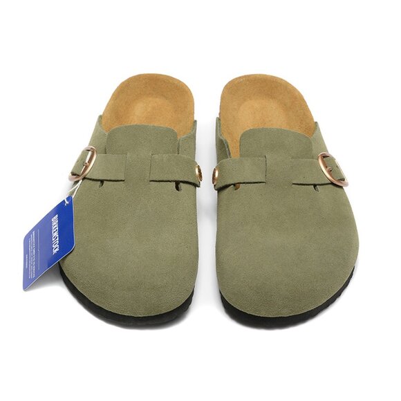 Birkenstock Unisex Boston Suede Soft Footbed Clogs - Picture 1 of 3